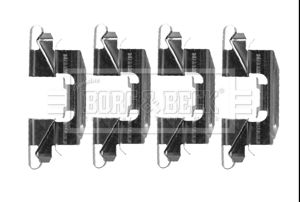 BORG & BECK Комплектующие, колодки дискового тормоза BBK1245